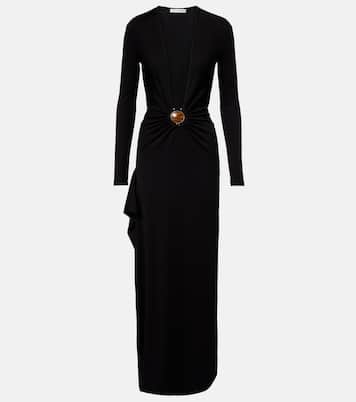 Vestido largo de jersey fruncido | Christopher Esber