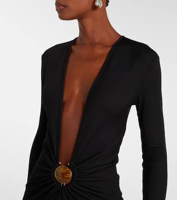 Vestido largo de jersey fruncido | Christopher Esber