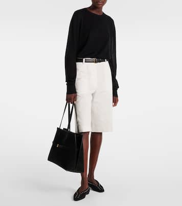 Cotton and linen Bermuda shorts | Toteme