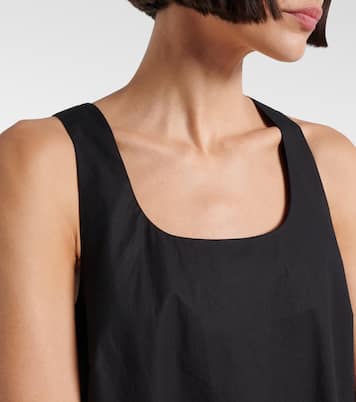 Ruffled cotton poplin minidress | Ganni