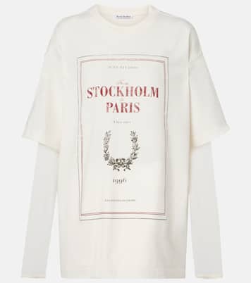 Layered printed cotton jersey T-shirt | Acne Studios