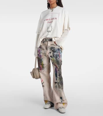 Layered printed cotton jersey T-shirt | Acne Studios