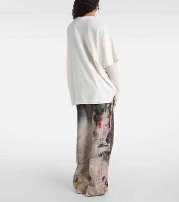 Layered printed cotton jersey T-shirt | Acne Studios