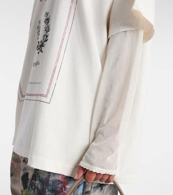 Layered printed cotton jersey T-shirt | Acne Studios