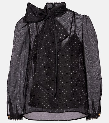 Blouse en lin et soie à pois | Zimmermann