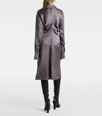 Draped satin shirt dress | Toteme