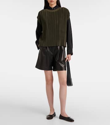 Cedre plissé satin top | Joseph