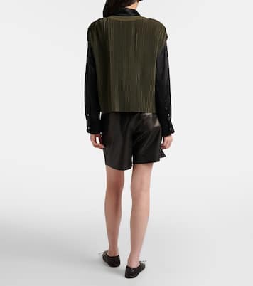 Cedre plissé satin top | Joseph