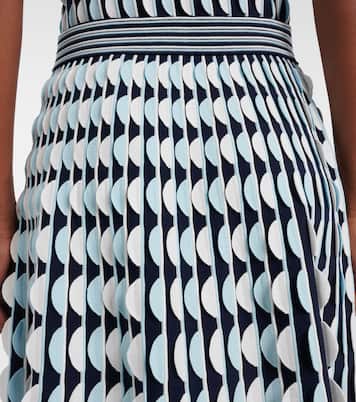 Micah knitted scalloped midi skirt | Simkhai