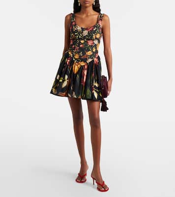 Pluma floral cotton minidress | Agua by Agua Bendita