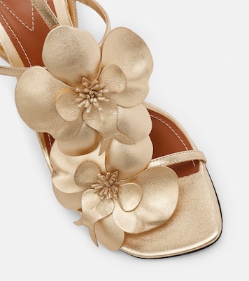Orchid 85 metallic leather sandals | Zimmermann