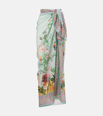 Floral cotton voile beach cover-up | La DoubleJ