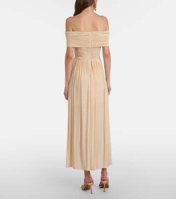 Rebellion off-shoulder jersey maxi dress | Zimmermann