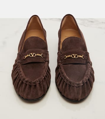 VLogo suede loafers | Valentino Garavani