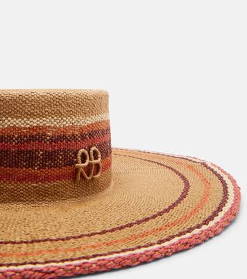 Logo striped straw hat | Ruslan Baginskiy