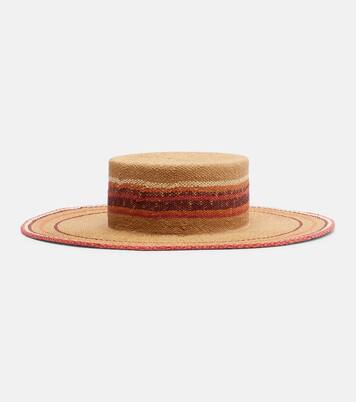 Logo striped straw hat | Ruslan Baginskiy