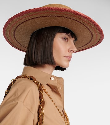 Logo striped straw hat | Ruslan Baginskiy