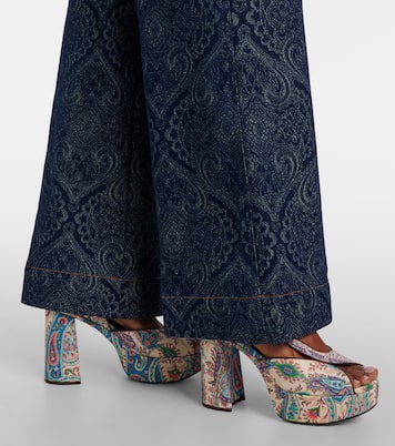 120 paisley canvas platform sandals | Etro