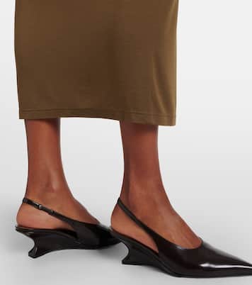 Nina leather slingback pumps | Paris Texas