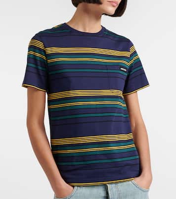 Striped cotton jersey T-shirt  | Miu Miu