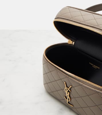 Vanity case Gaby matelassé en cuir | Saint Laurent