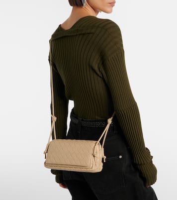 Notturno Intrecciato leather crossbody bag | Bottega Veneta