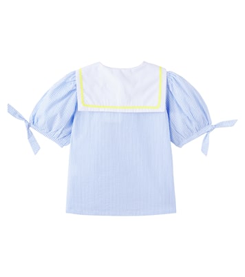 Georgina pinstriped cotton blouse | La Coqueta