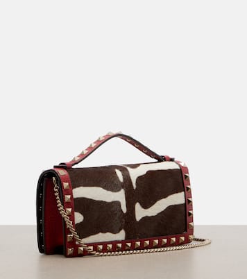 Rockstud Mini calf hair crossbody bag | Valentino Garavani