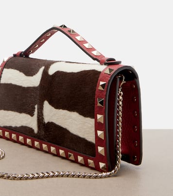 Rockstud Mini calf hair crossbody bag | Valentino Garavani