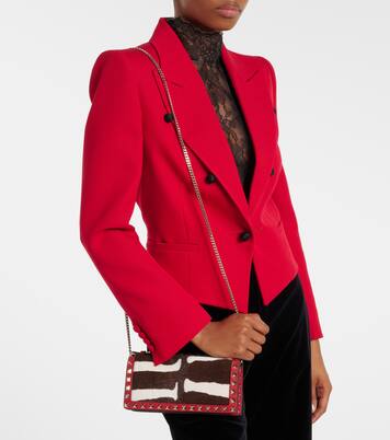 Rockstud Mini calf hair crossbody bag | Valentino Garavani