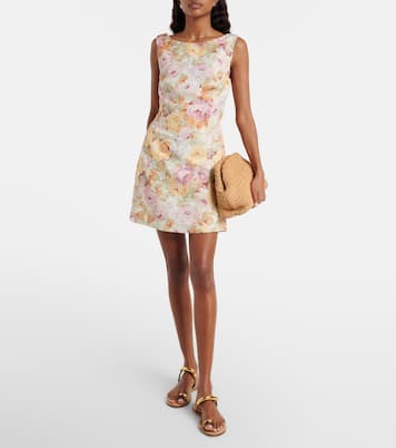 Sofia floral linen minidress | Faithfull