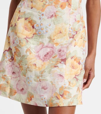 Sofia floral linen minidress | Faithfull