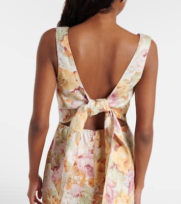 Sofia floral linen minidress | Faithfull