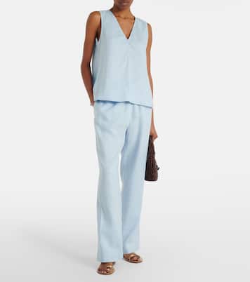 Aurelia linen wide-leg pants | Asceno