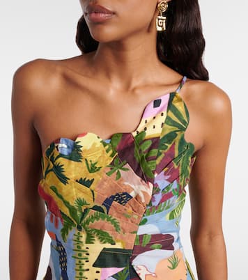 Tropical Painting printed cotton minidress | Farm Rio