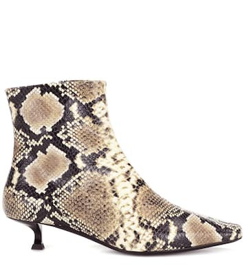 Laura snake-effect leather ankle boots | By Far