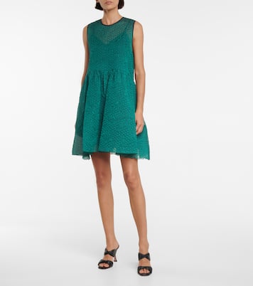 Silk-blend cloqué minidress | Victoria Victoria Beckham
