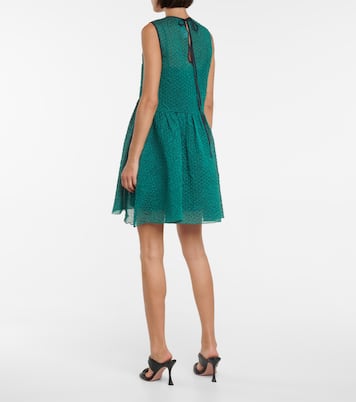 Silk-blend cloqué minidress | Victoria Victoria Beckham