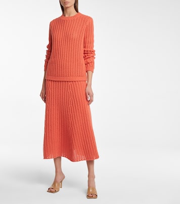 Falda midi Pablo en bouclé de cachemir | Gabriela Hearst