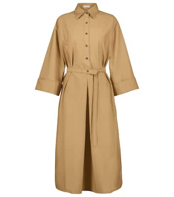 Robe chemise en coton mélangé | Brunello Cucinelli