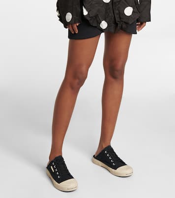 Paris distressed open-back sneakers | Balenciaga