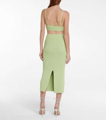 Falda midi Brooklyn de canalé | Simkhai