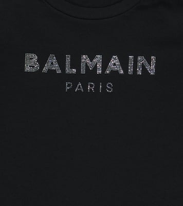 Embellished cotton crop top | Balmain Kids