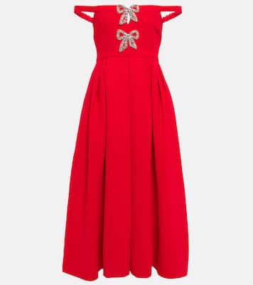 Embellished off-shoulder midi dress | Self-Portrait