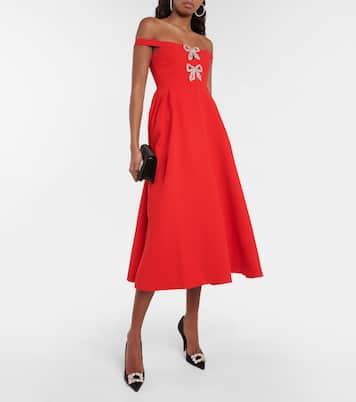 Embellished off-shoulder midi dress | Self-Portrait
