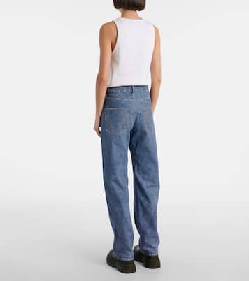 Pantalon ample imprimé en cuir | Bottega Veneta