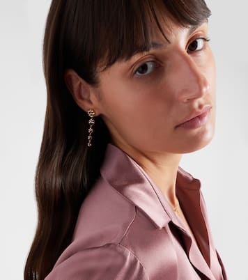 Margot 18kt gold drop earrings with diamonds | Jade Trau
