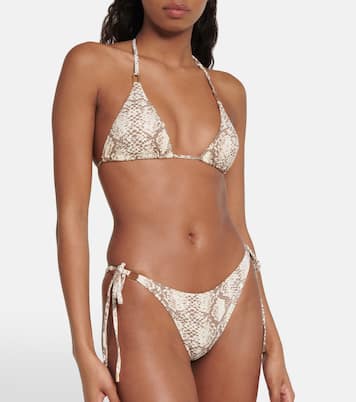 Cancun snake-print bikini bottms | Melissa Odabash