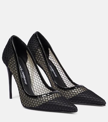 Pumps aus Leder mit Mesh | Dolce&Gabbana