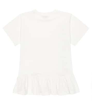 Logo cotton jersey dress | Balmain Kids